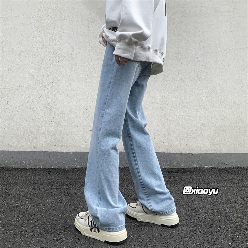 XZ616秋冬季新款宽松微喇百搭纯色休闲牛仔裤TY971P45控58,男装牛仔裤,星座512A（原616）