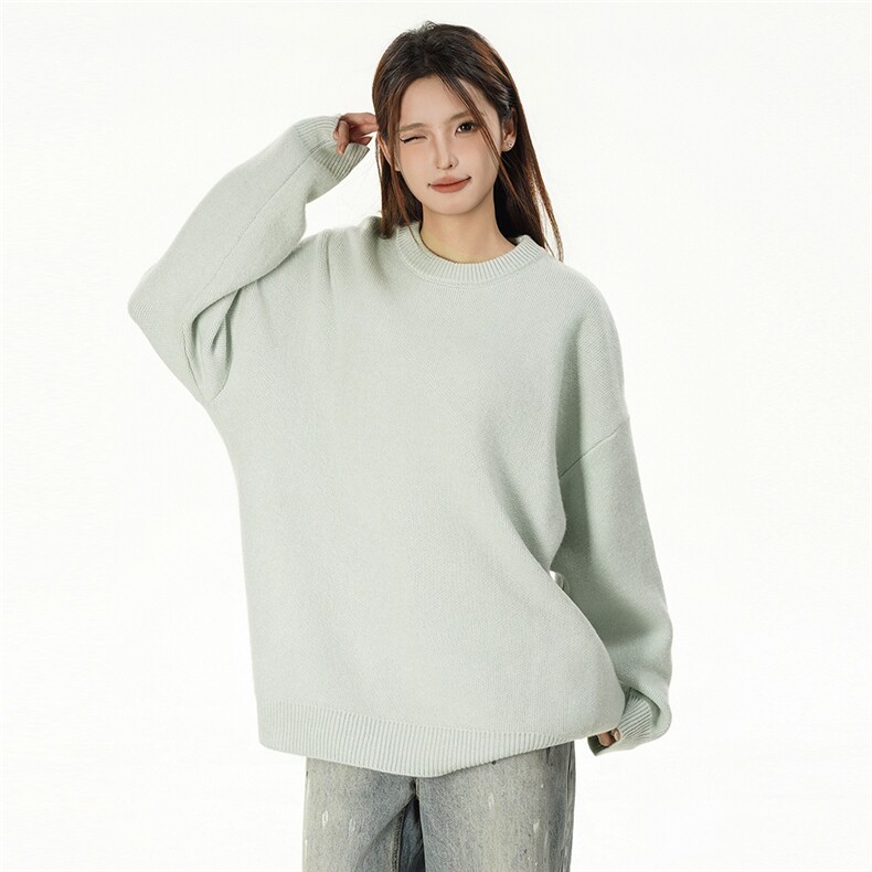 特批女模新款高品质安哥拉圆领宽松毛衣针织衫A268-M800特批35,男装针织衫/毛衣,电商A268