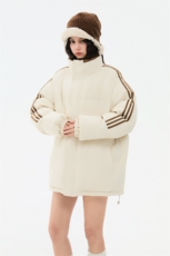！冬季条纹五防立领加绒加厚棉衣情侣撞色棉服外套MY7777-P68，男装棉衣，星座610B-1
