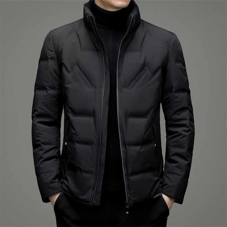 DJ9812钱塘2020-3冬季厚款商务休闲立领中年男士羽绒服P228，男装羽绒服，钱塘207-3