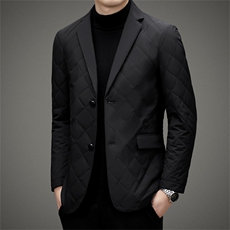 西装领羽绒服商务休闲男装冬季新款加厚保暖外套中年男士上衣，男装羽绒服，电商B212（原钱塘6029）