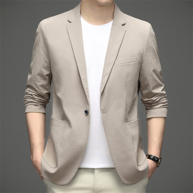 2023年新款春秋季中青年男士商务休闲纯色西装单西服便西外套男装，男装西服，电商B212（原钱塘6029）
