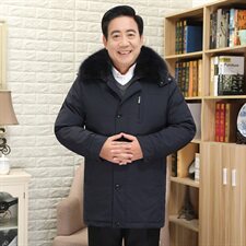 2020电商B247冬新款休闲保暖羽绒服真毛领可拆卸内里外套867-P300，男装羽绒服，电商B247