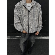 现货JK10071-特批55夏季大码灯芯高品质夹克外套宽松情侣上衣，男装夹克，电商A059