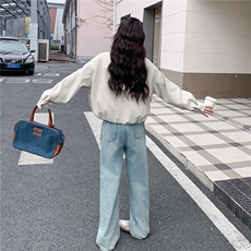 港风翻领假两件皮衣外套女2026新款减龄上衣2C227/6606/P165K268，女装皮衣，2C227