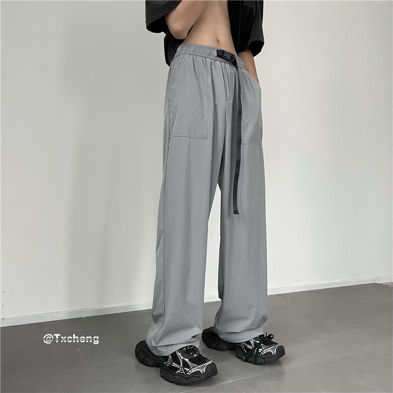 2023夏季新款宽松速干冰丝裤潮流百搭长裤B315-K23368-p40控58,男装休闲裤,电商B315