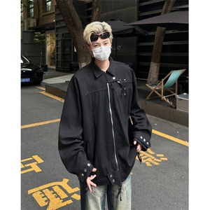 高街夹克男士韩版潮流拉链口袋个性帅气2024秋冬ins外套W6163-P75图片
