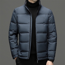 中年羽绒服男装冬季新款男士加厚保暖立领外套商务休闲爸爸装上衣，男装羽绒服，电商B212（原钱塘6029）