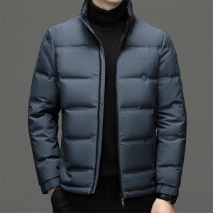 中年羽绒服男装冬季新款男士加厚保暖立领外套商务休闲爸爸装上衣图片