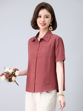 两件套女夏季衬衫裤子纯色百搭简约时尚套装，女装套装/套裙，曼沙奕珂