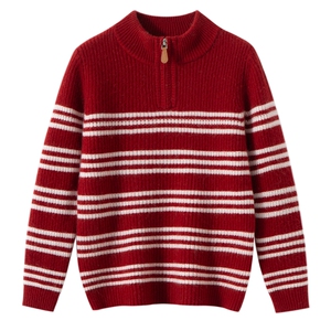 2025时尚百搭通勤简约休闲加厚半拉链儿童羊绒衫，童装儿童羊绒衫，奥赛羊绒童装