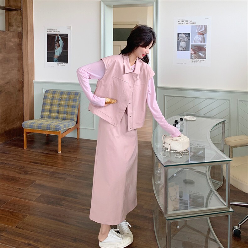 【】2025春季新款粉色休闲时尚三件套装2C037252P185K258,女装套装/套裙,2C037