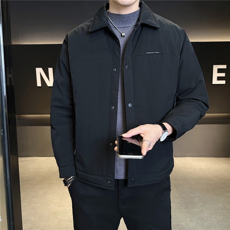 标50绒轻薄款男士羽绒服冬季2025翻领夹克外套A313-6620-P165,男装夹克,电商A313