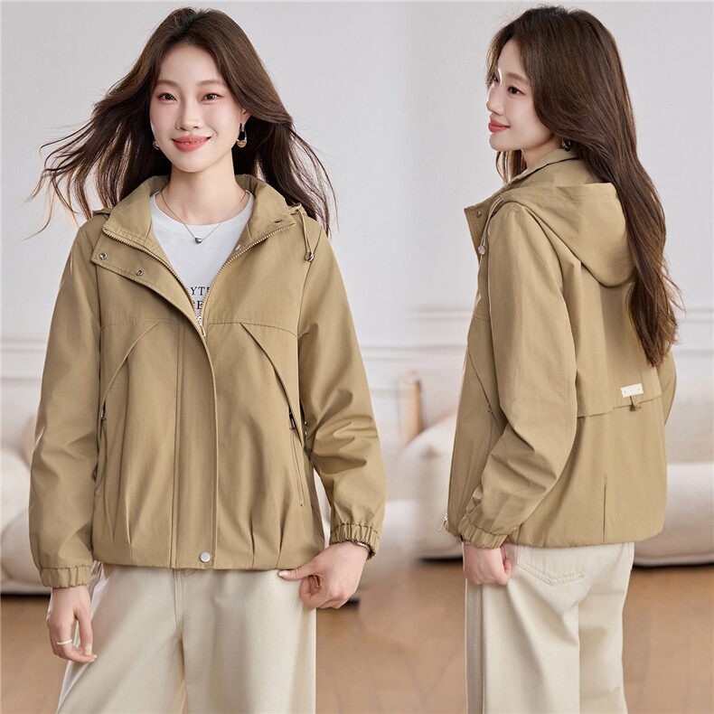 现货！现货！2026春季新款时尚宽松休闲短款外套女，女装短外套，以桐