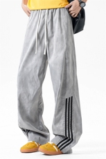 休闲裤男夏季新款港风宽松扎染工装阔腿裤CK8203-P48，男装休闲裤，星座214-3