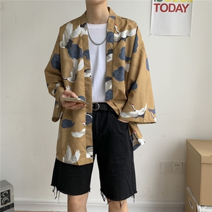 夏 大码风港风外套防晒服开衫薄款道袍披风汉服中性 F12/P40图片