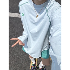 美式高街解构工艺速干长袖T恤男女款防晒罩衫户外运动潮牌骑行服，男装防晒衣，电商A486