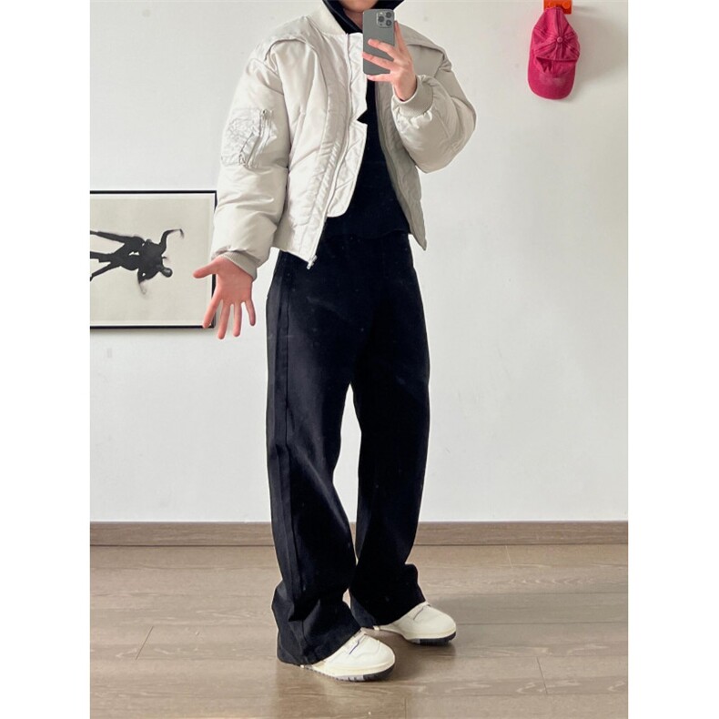 【有货】JR5002CC-特P115弧形飞行夹克棉服男加厚机车棒球服外套,男装夹克,星座1007（原301D）