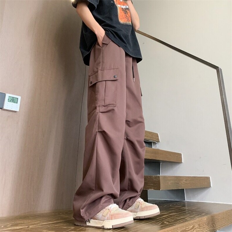 美式机能工装裤子春潮冲锋裤宽松长裤高街痞帅伞兵裤男K6064-P47,男装休闲裤,星座412-2