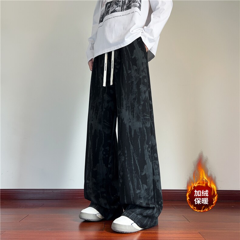 水墨扎染卫裤常规B315-K25305-特p40控78加绒K25305JR-特p45控88,男装休闲裤,电商B315