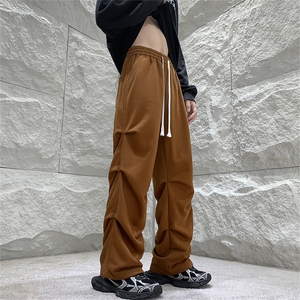设计感褶皱堆堆裤直筒休闲运动裤X1213-KK143-P58（70%棉30%纤维图片