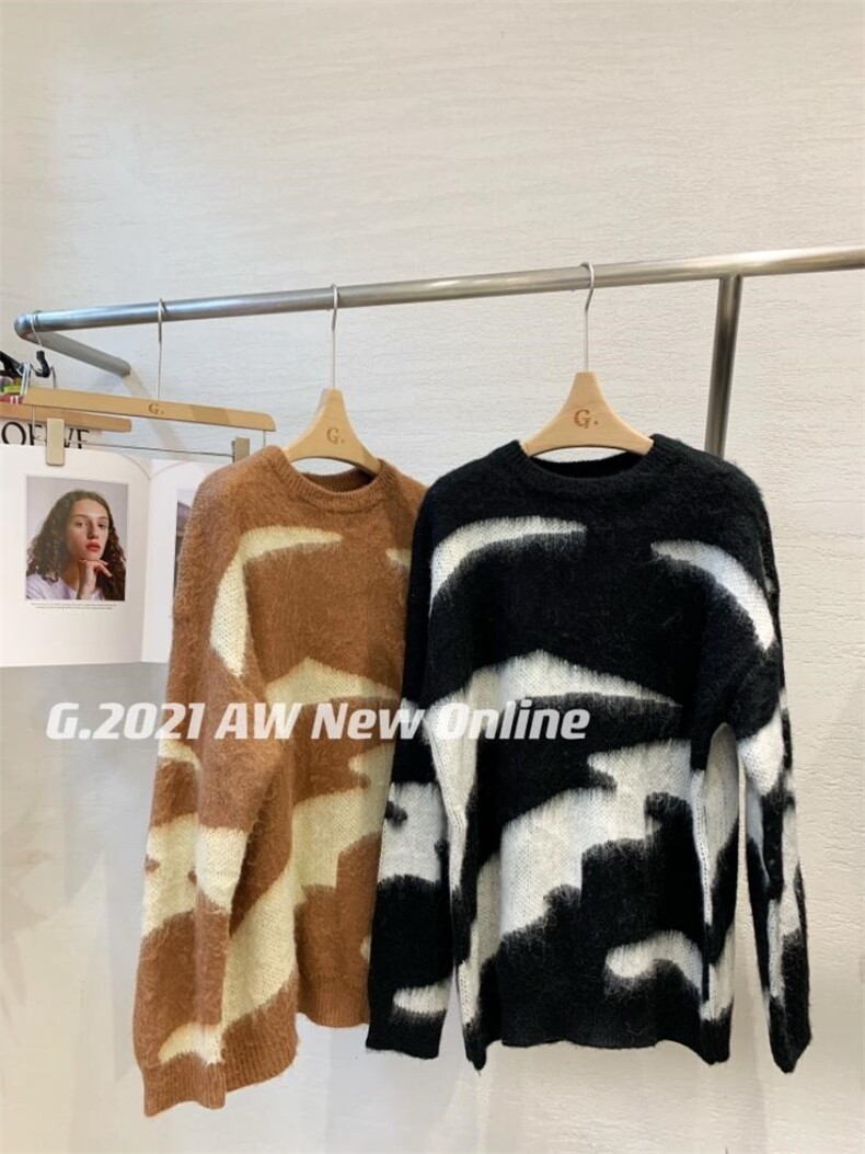 新款晕染针织毛衣，女装针织衫/毛衣，G
