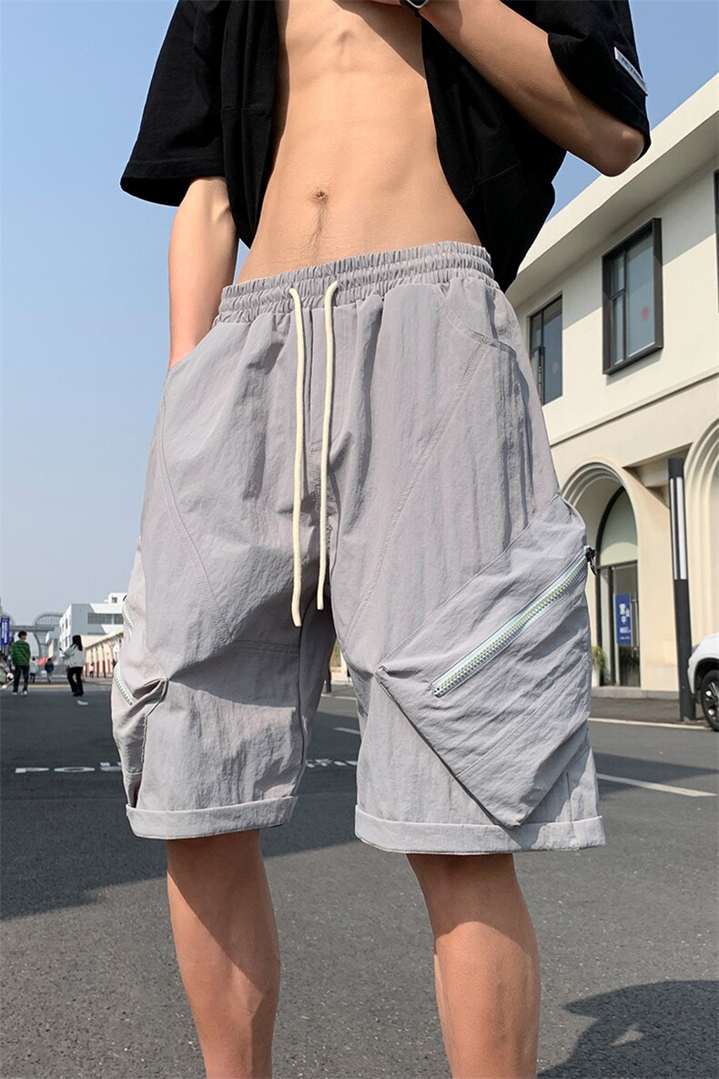 高品质潮流大口袋休闲短裤宽松大码五分裤A161-D9207-P45,男装休闲裤,电商A161