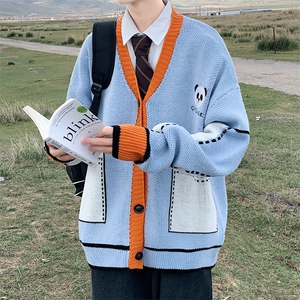！2023秋冬新款男士针织开衫毛衣潮牌百搭针织外套M327P78图片
