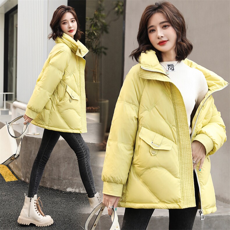羽绒服2022冬季新款时尚气质减龄短款韩版A字气质外套,女装羽绒服,笃写