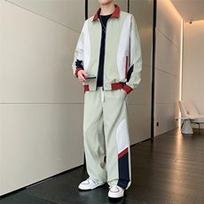 春秋季冲锋外套男款夹克男装中学生潮流拼接套装TZ0571-P113，男装休闲套装，星座308B-2