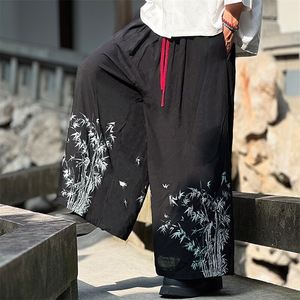 现货2025夏季 精致古风仙气棉麻休闲裤直筒裤子K211-P60图片