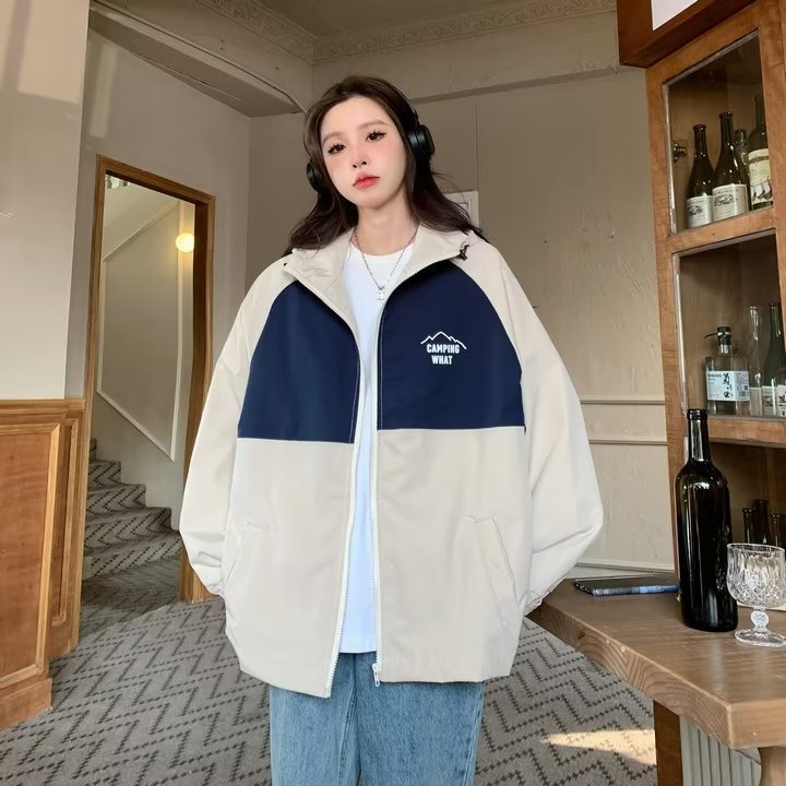 长袖新款原宿女百搭潮流流行时尚气质简约风衣文艺慵懒ins日系图片