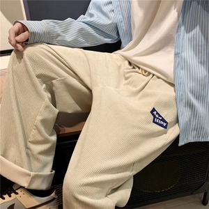 灯芯绒运动长裤韩版宽松百搭潮牌工装裤春秋季休闲裤子 K5551-P28图片