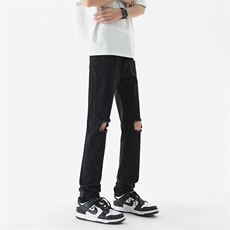 破洞牛仔裤修身B342-K7037-P60控78，男装牛仔裤，电商B342