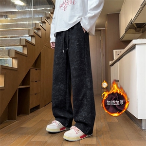 华棉破洞加绒加厚休闲裤现货 M-3XL 特P50图片