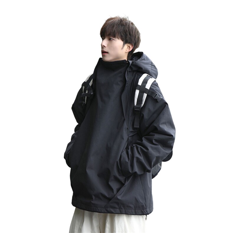 vibe美式棉服男冬季宽松加厚高级感棉袄子潮牌痞帅连帽设计感外套,男装夹克,电商B371