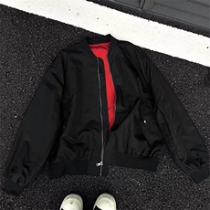 美式复古撞色内衬飞行服夹克男女高街vintage宽松机车棒球服外套，男装夹克，星座506A