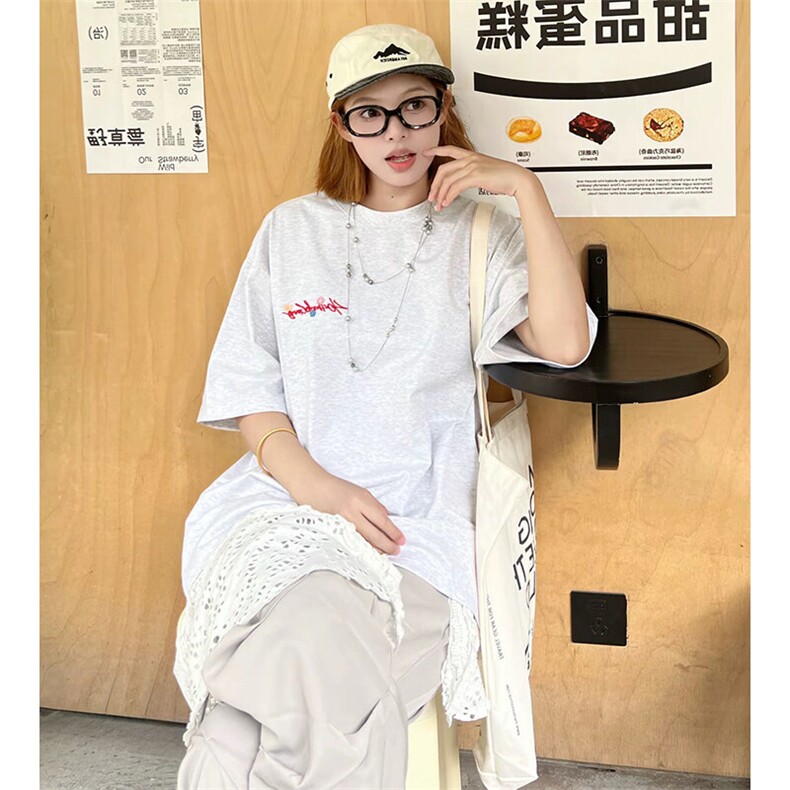 万针全刺绣工艺抖音得物高品质260克重磅纯棉双纱美式高街短袖T恤,男装T恤,电商A486