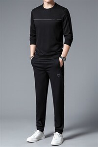 S3086-2钱塘2020-2中青年男士秋季新款时尚休闲长袖卫衣套装P127图片