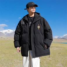 现货抖音得物可供视频三防加厚羽绒连帽棉衣外套面包棉服85558，男装棉衣，电商A486