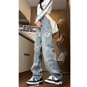 《现货主推》女装类目 满印花牛仔裤 NB2525-P65 控88图片