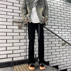 修身牛仔裤男款秋季长裤潮黑色涂蜡弹力裤N0026P50，男装牛仔裤，星座1116-2