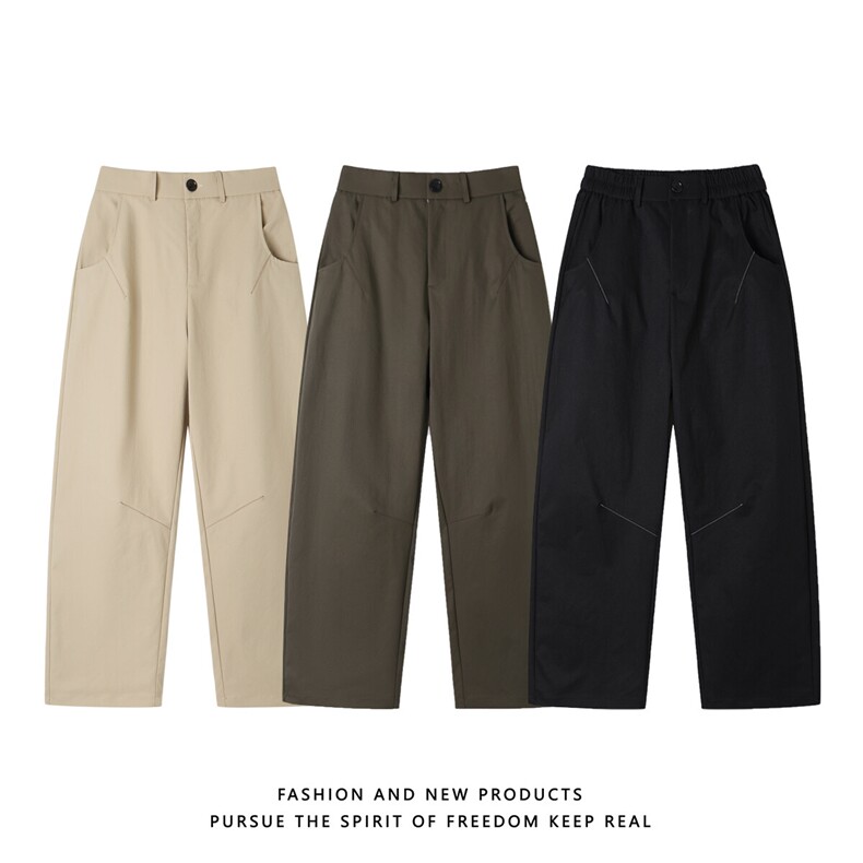得物抖音大春装新款阔腿裤男宽松拖地裤百搭休闲裤K10133-P40，男装休闲裤，电商A099
