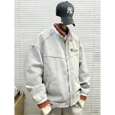 春秋美式复古cleanfit牛仔外套男高级感痞帅工装夹克JK89644-p79，男装工装外套，星座1008