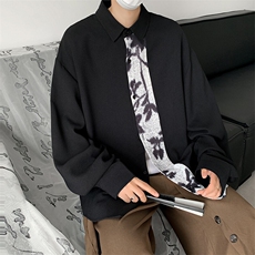 现货CS7137-P35特无差价控60大码新中式复古宽松休闲衬衫，男装衬衫，电商D232