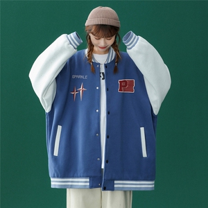 中性春装衔接新款青春宽松加棉夹克棒球服外套 G97 P65控88加棉75图片