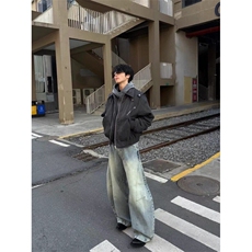 重工水洗解构做旧夹克外套JK0118-P95，男装夹克，星座313A(原308A-2)