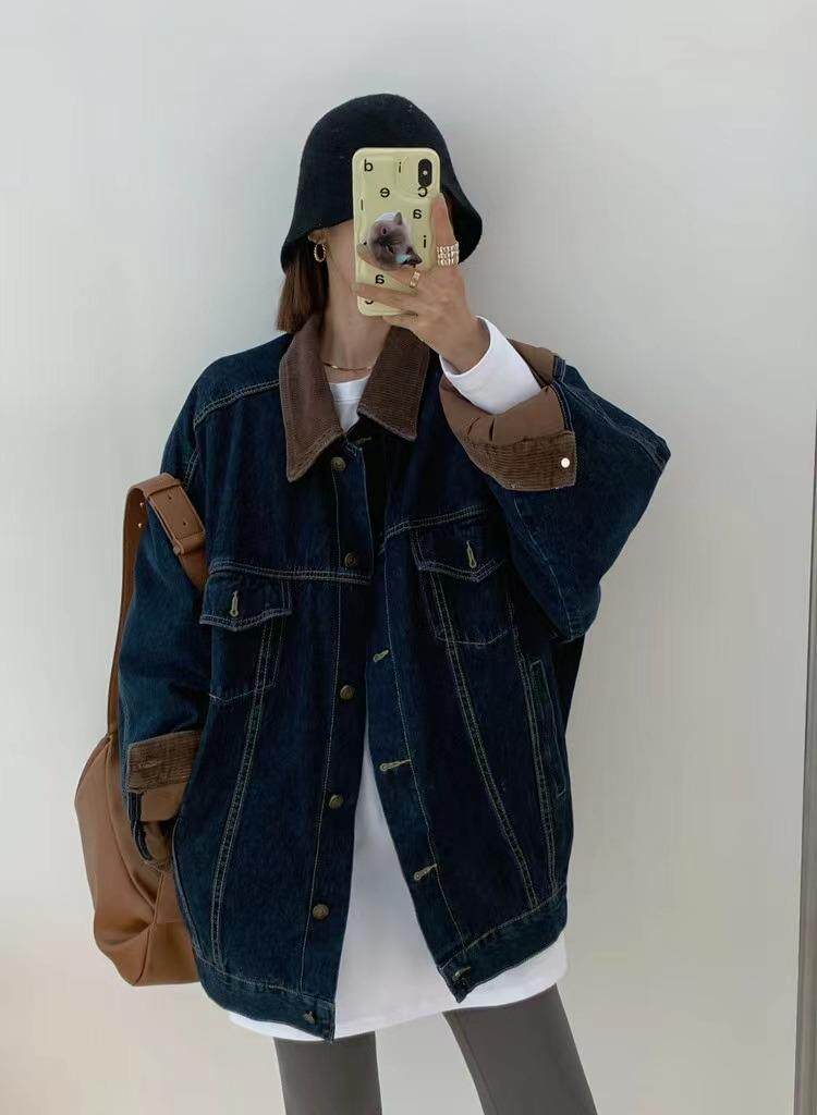 牛仔面料羽绒服，女装羽绒服，魅影菲怡