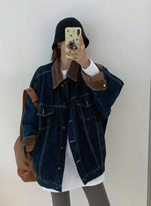 牛仔面料羽绒服图片