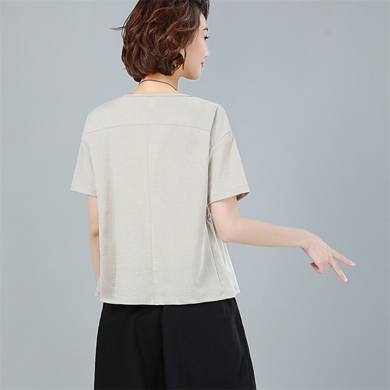 2021年夏季新款韩版休闲T恤女宽松显瘦半袖上衣服女士打底衫棉,女装T恤,简韵佳